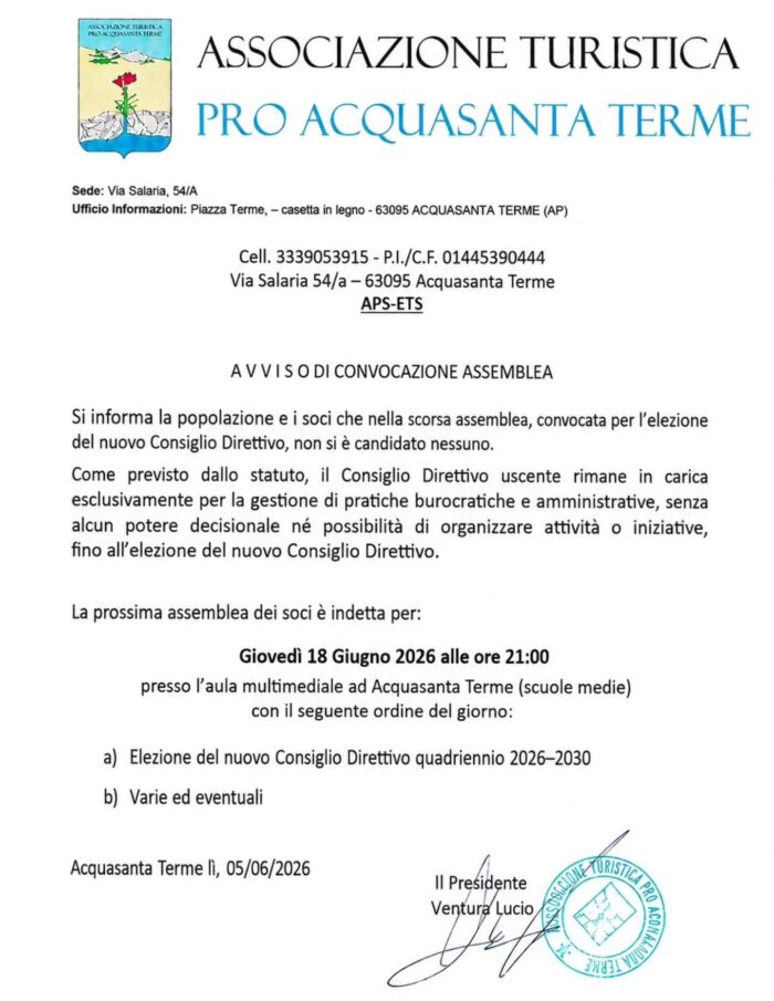 Convocazione Assemblea Soci