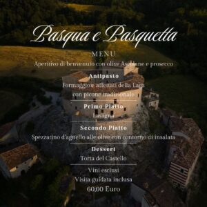 Pranzo di Pasqua e Pasquetta 2026 a Castel di Luco con Visita Guidata