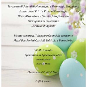 Menù di Pasqua 2026 – Hotel Ristorante Monastero Valledacqua