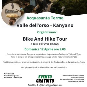 Esploratori con Gusto – Bike & Hike Tour Valle dell’Orso | 12 Aprile 2026 (Copia)