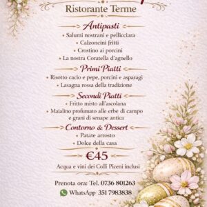 Menù di Pasqua – Ristorante Terme Acquasanta